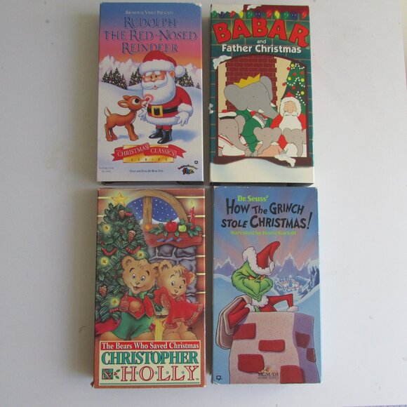 VHS Tapes - 4 Animated Christmas movies - Picture 1 of 10